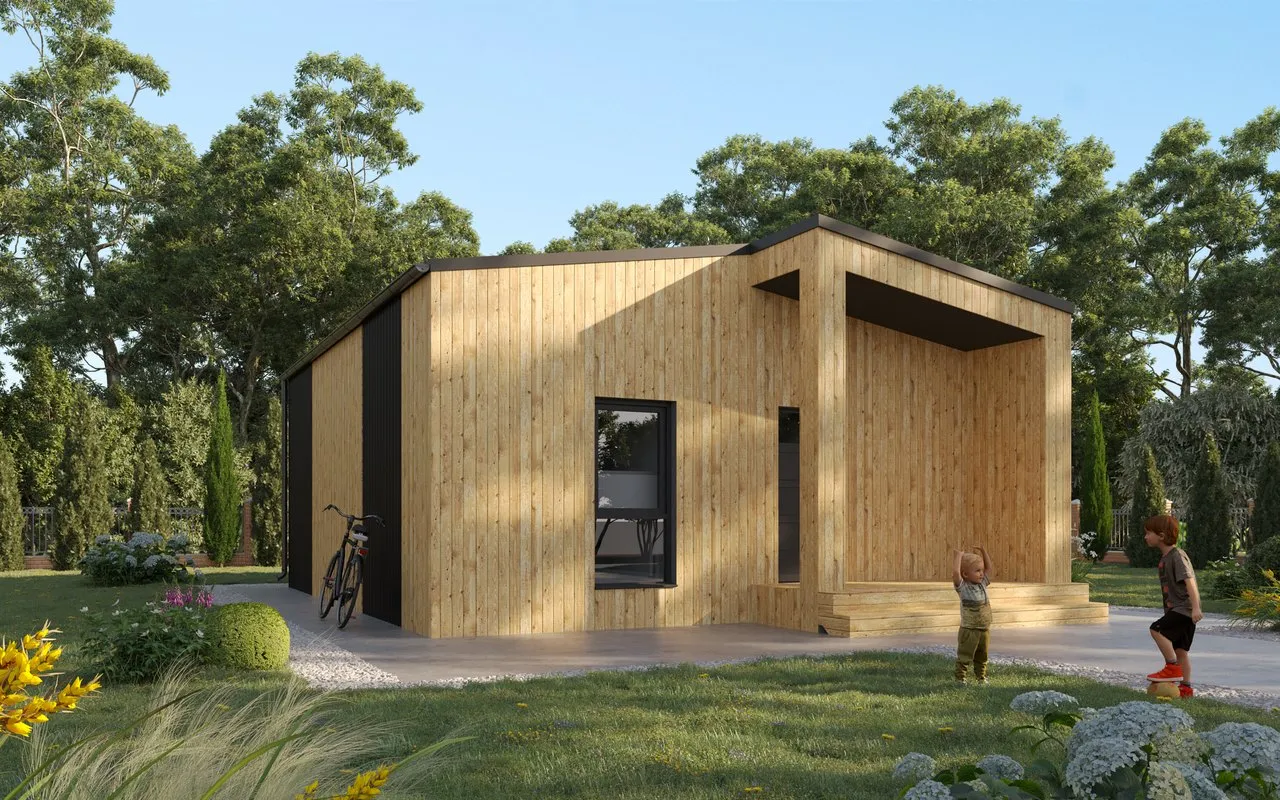 Modulhaus Edmonton – schlüsselfertiges Rendering