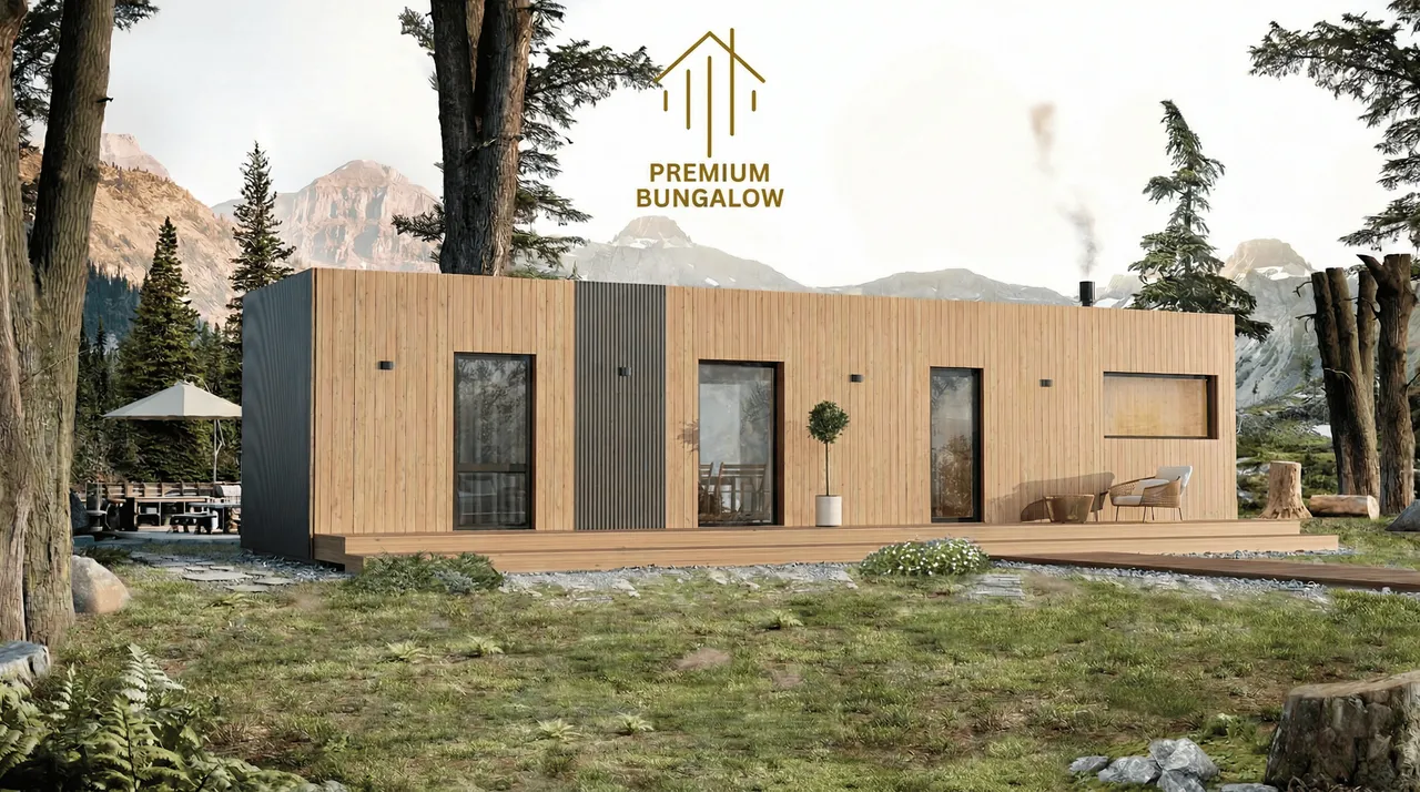 Modulhaus-Modell Vancouver – schlüsselfertiges Rendering