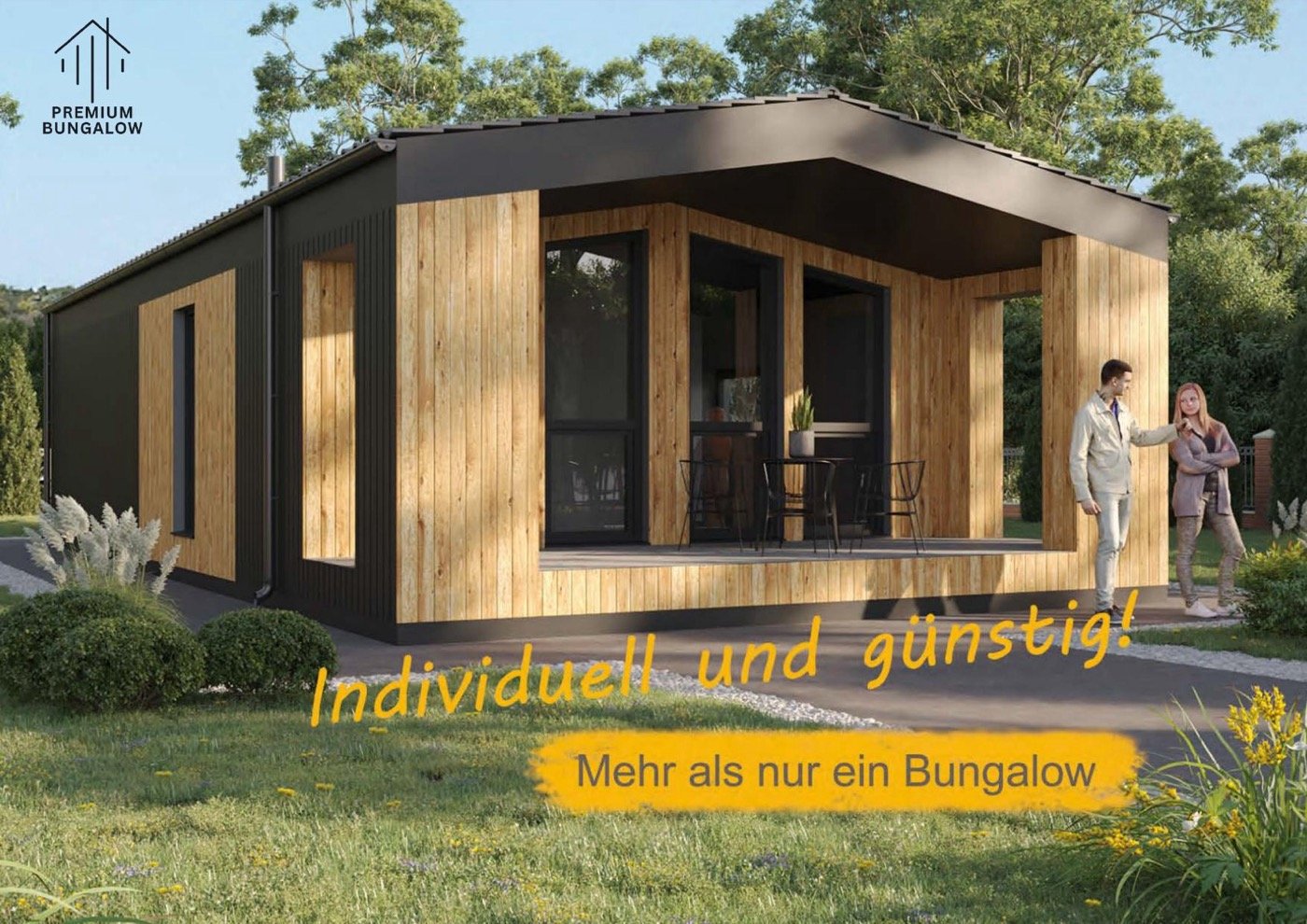 Titelseite des Premium-Bungalow-Modellkatalogs